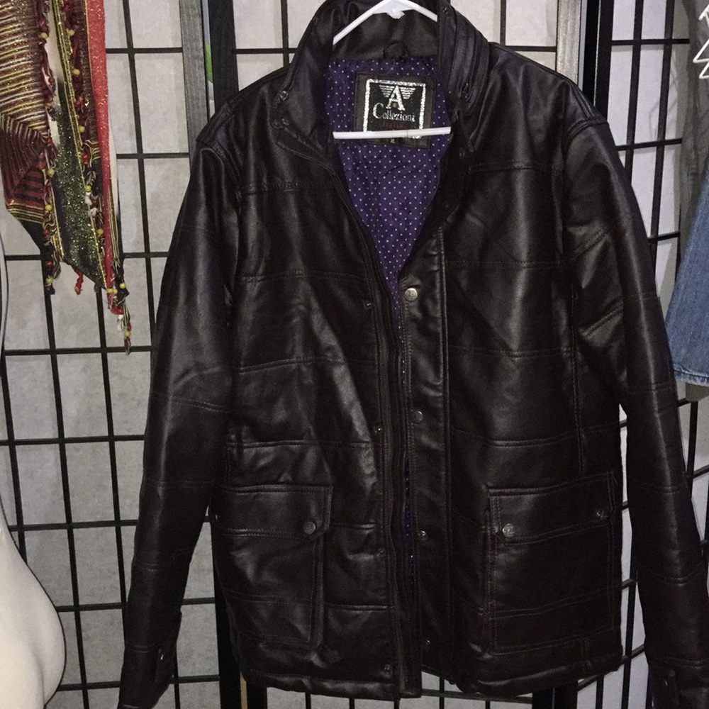 Men’s leather A. collezioni Italia jacket/coat